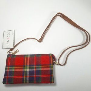 Jen & Co. 3 in 1 Crossbody Clutch Wristlet Detachable Straps